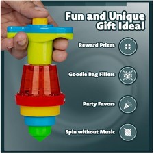 Vibrant Light Up Spinners - 12-Pack for Birthday Parties
