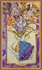 Bead Embroidery Kit "Cradle song" Stitching Handmade Beadwork