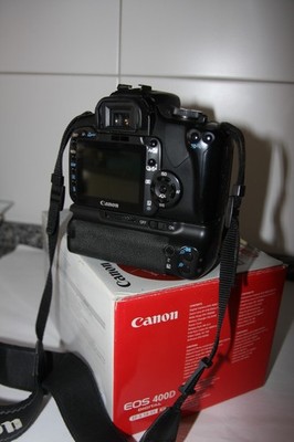 Canon EOS 400D  body mit Batteriegriff .. opt.  18-55mm Kit Objektiv - Schwarz