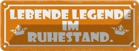 Blechschild 10X27 Cm Lebende Legende Im Ruhestand Dekoration Spruch Zitat Deko G