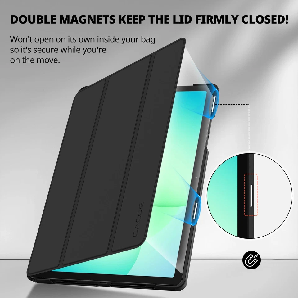 Coque pour Samsung Galaxy Tab A11+/A9+ 11" avec Verre Trempé,Noir - Photo 4/4