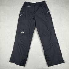 The North Face HyVent Snow Pants Women Medium Black Ski Snowboard Zip Waterproof