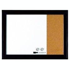 Combination Magnetic Whiteboard  Corkboard, 17" x 23", Combo White Board  C...