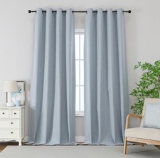 100 Blackout Curtains Natural Linen Textured Blackout Curtains 95 Inches Lon...