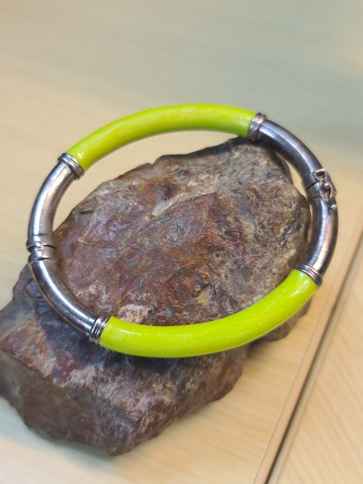 Sterling 925 Solid Silver Hinged Bangle Bracelet … - image 7