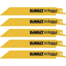 6 In. 10/14 TPI Straight Back Bi Metal Reciprocating Saw Blade (5-Pack)