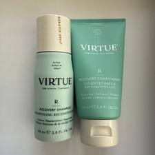 Virtue Recovery Shampoo & Conditioner Strengthens Hair Keratin 60ml x 2 Travel