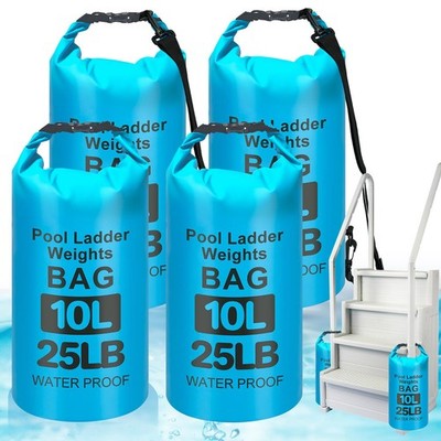 4 PCS 20L 25LB Heavy Duty Pool Ladder Weights 500D VPC Waterproof Bags