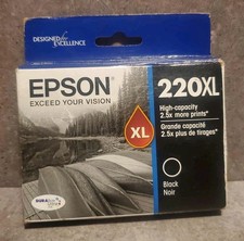 Genuine Epson 220XL Black High Capacity Ink Cartridge Expired 05/20..Sealed 