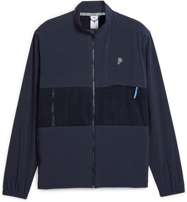 PUMA X PTC Full Zip Jacket Mens M MEDIUM Blue 50+ UPF Athletic Outerwear 623966