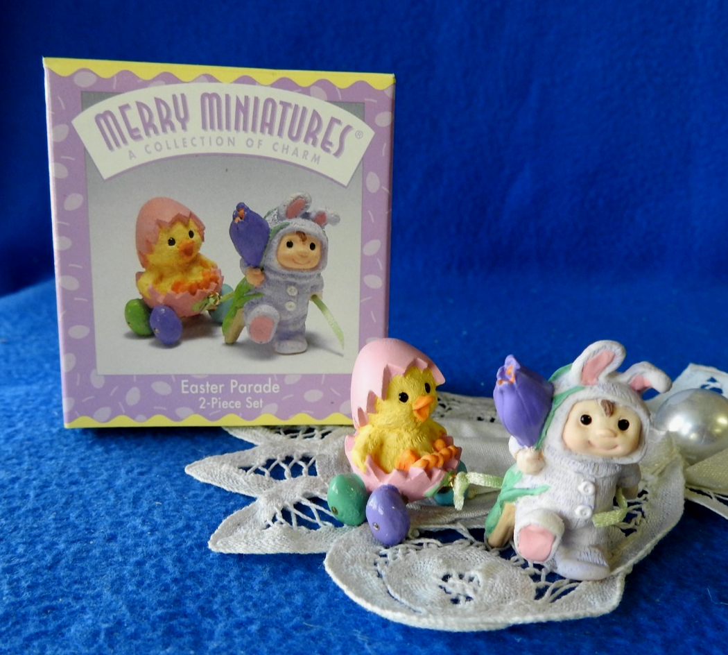 Hallmark Easter コレクターズシリーズ 9個セット Hallmark Merry Miniature 1997 Easter Parade 2 Piece Set | eBay