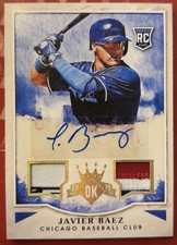 2015 Diamond Kings Javier Baez Dual Patch Auto Rookie Sick Patch #’d 2/10