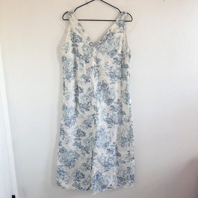 NEW Reformation Blue Teacup Floral Linen Monique Dress XS