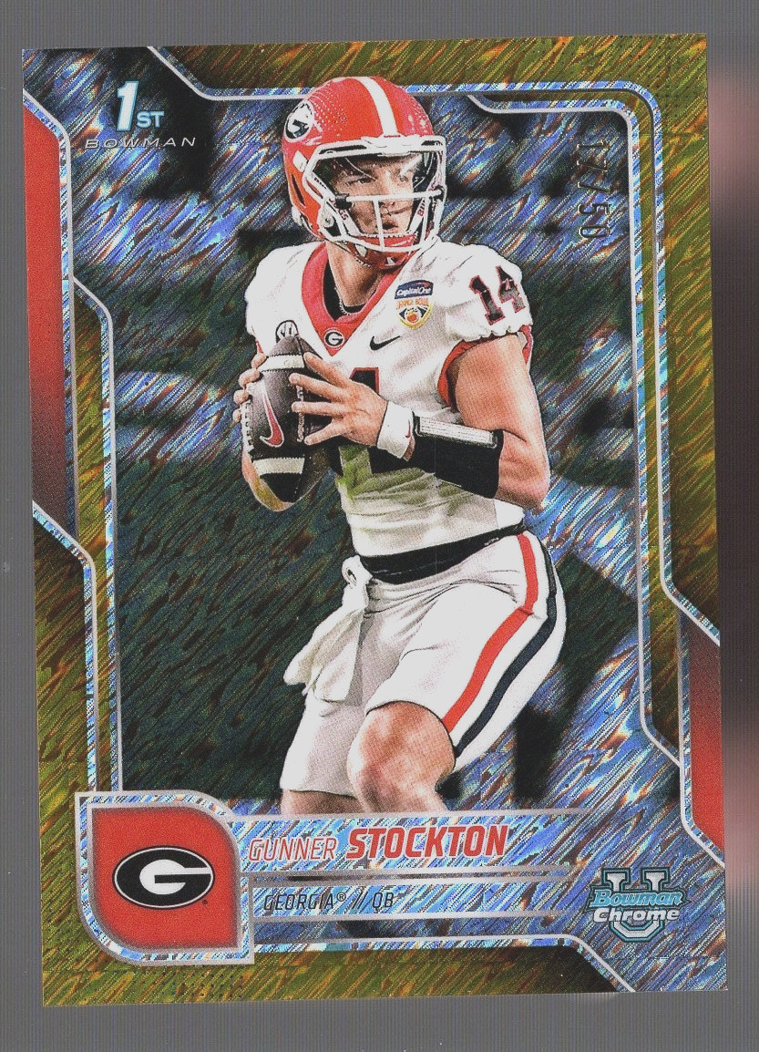 2025 Bowman University Chrome #131 Gunner Stockton Gold Shimmer Refractor /50 RC