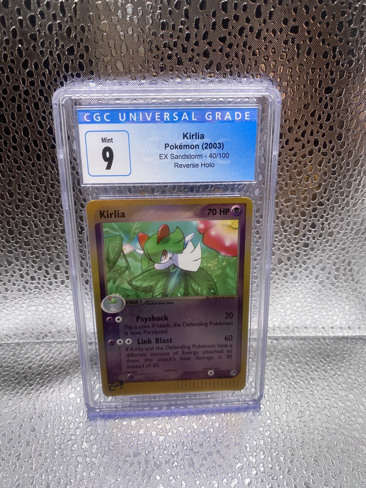 Kirlia 40/100 Sandstorm Reverse Holo  CGC 9  n180