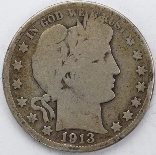 Rim Ding 1913 Barber Half Dollar