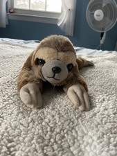 FAO Schwarz Target Plush Realistic Laying Brown Adopt a Pet Sloth 15"