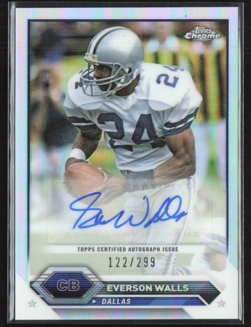 Everson Walls 2023 Topps Composite Chrome Refractor Auto /299 #TCA-EW Dallas