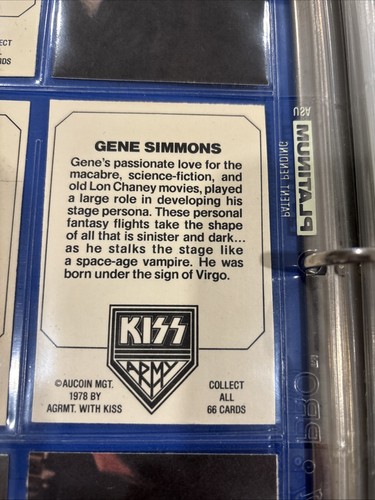 1978 Aucoin Donruss Serie 1 & 2 Kiss Trading Cards Komplettsatz 1-132 im Binder - Bild 18 von 19