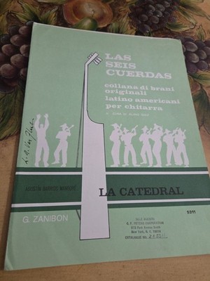 Agustin Barrios La Catedral For Classical Guitar Extremely Rare Sheet Music