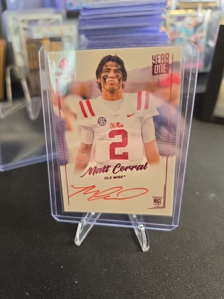 2022 Luminance Year One Sparkle Matt Corral SSP  Red Ink auto Rookie Card