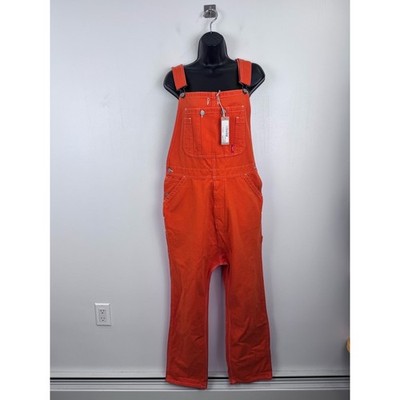 NWT Denimist Women Orange Overalls Size Medium