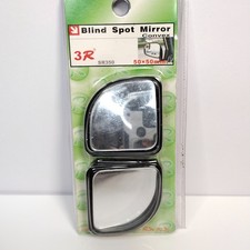 Adjustable Blind Spot Mirror Convex Stick-on Rear View Spot Universal Black