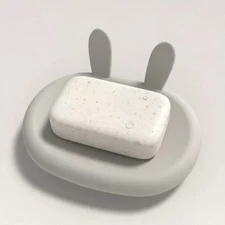 Bunny Soap Dish – Cute Animal Soap Holder | Bathroom Decor | Fast-Drying 