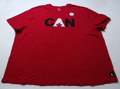 Canadiana Unisex Adult's Embroidered Lettering T-Shirt JL3 Red Size 4XL
