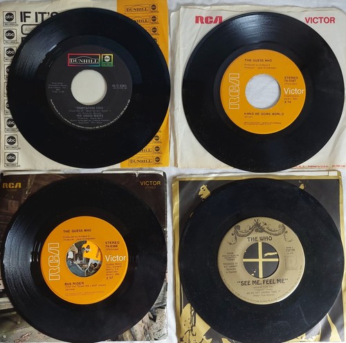 15 Vinyl Record Lot VTG 45s Rock Pop 60s & 70s 7” GUESS WHO, SIMON & GARFUNKEL - Picture 7 of 9
