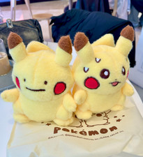 Pokemon Store Limited Ditto Transforming Pikachu Plush Doll Set Soft Toy Korea
