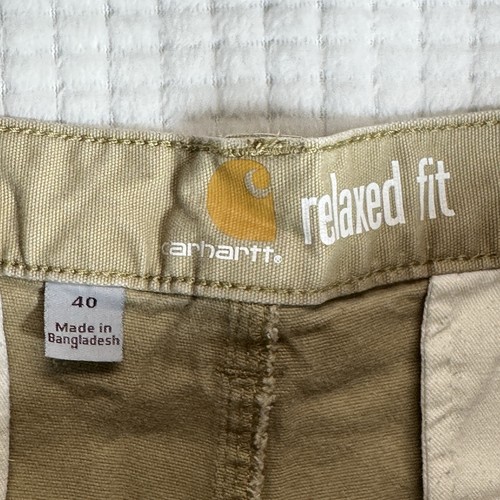 Carhartt Shorts Mens 40 Pockets Button Heavyweight Outdoors Tan Relaxed - Picture 3 of 7