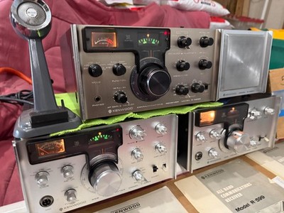 Vintage Kenwood 599 Twins w/ Spkr, Mic, Cables Orig. User+Service Manuals