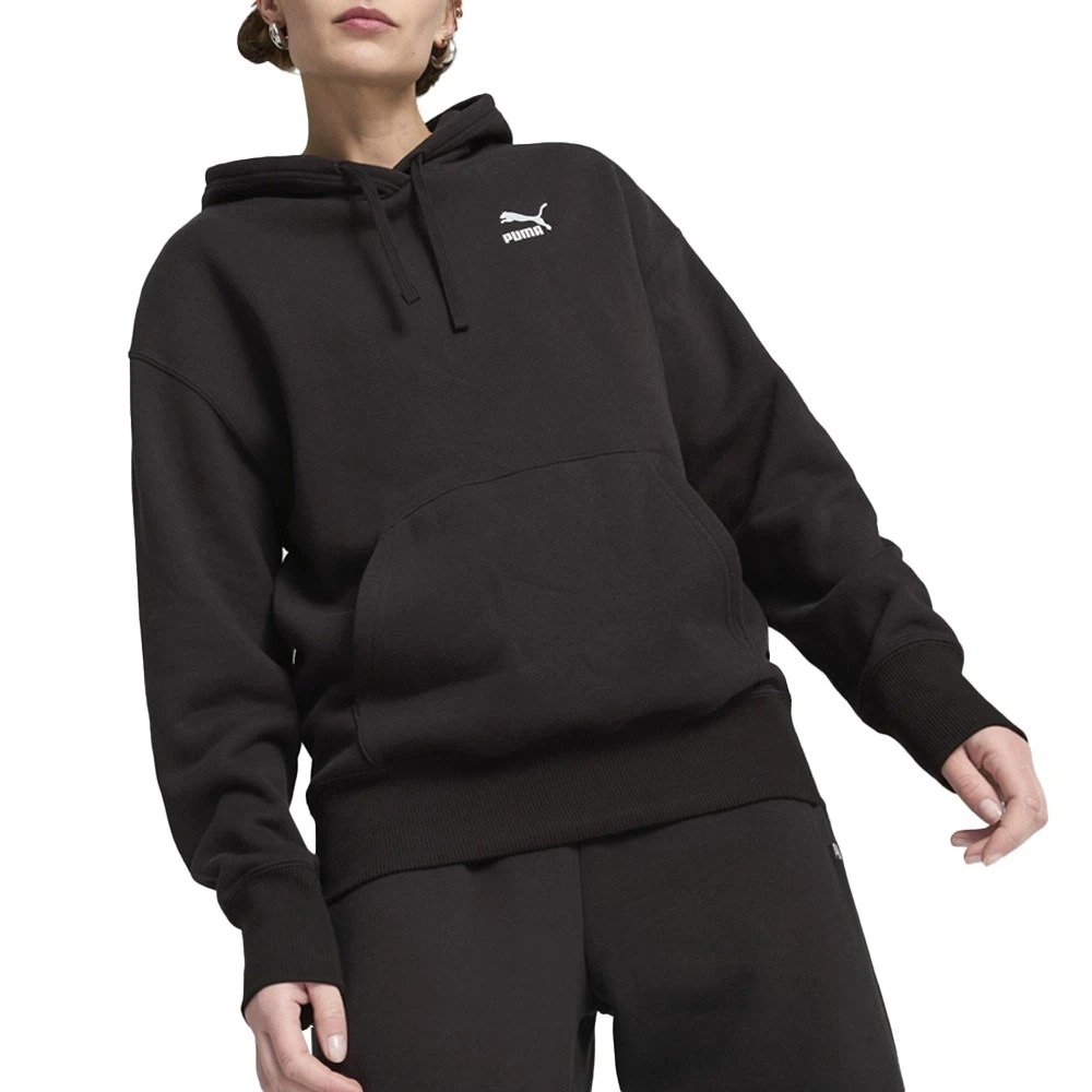 Ｍ PUMA Better Classics Relaxed Pullover Hoodie Womens Black Casual