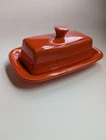 XL extra large COVERED BUTTER DISH poppy orange NEW HOMER LAUGHLIN FIESTA NOS