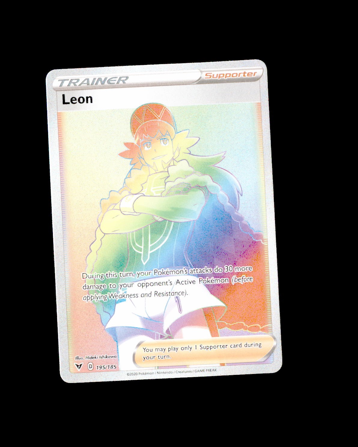 NM SWSH04: Vivid Voltage Holo Leon (Secret) 195/185