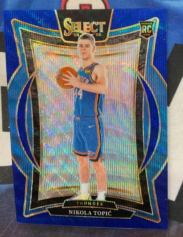 2024-25 Panini Select Basketball #89 Nikola Topic Blue Wave 65/75 Rookie RC (JR)