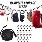 Campsite Garden Supplies Storage Strap with 8 camping hanging organizer Rope