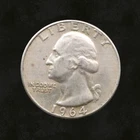 💰1964-P Silver Washington Quarter 90% Silver Circulated US Coin .99 NR Auction