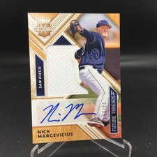 Nick Margevicius 2018 Elite Extra Edition Gold Relic Auto /99 Padres