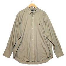 Ralph Lauren Yarmouth Long Sleeve Button Down Shirt Men's 18 36-37 Brown Plaid