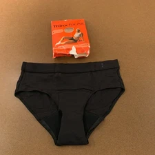 Thinx For All Womens Size Small Black All Day Absorbency Brief Period Panty NWT