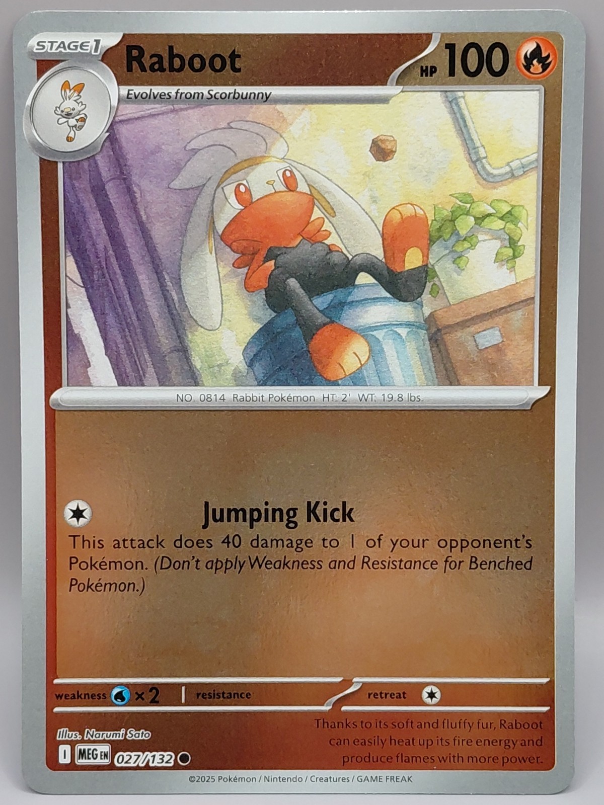 Raboot 027/132 Me01: Mega Evolution Reverse Holo