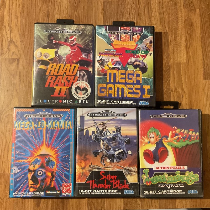 Sega Mega Drive Games Bundle Inc Road Rash, Lemmings, Mega Lo Mania + More