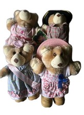 Vintage Furskins Teddy Bear Plush Lot Country Bears 1980s Collectible Stuffed...