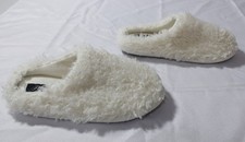 Victoria's Secret PINK Women's Plush Teddy Slippers AC2 Winter White Size US:7/8