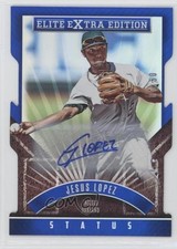 2015 Elite Extra Edition Status Blue Die-Cut Prospects 7/50 Jesus Lopez Auto f0v