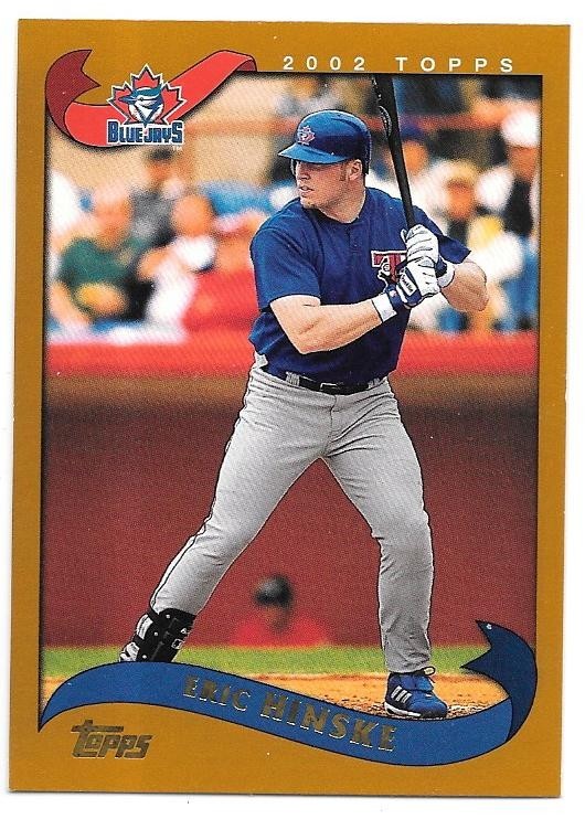 ERIC HINSKE 2002 TOPPS TRADED ORANGE T10 TORONTO BLUE JAYS SP RARE