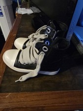 Rick Owens DRKSHDW Ramones Black White High-T...