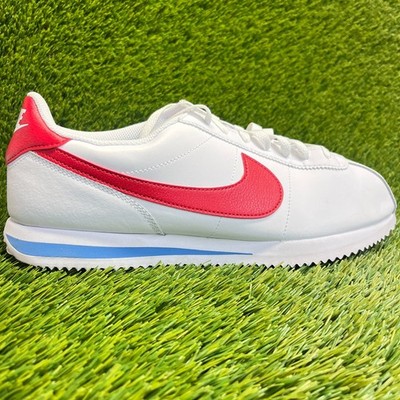 Nike Cortez Forrest Gump Mens Size 11 White Red Athletic Leather Shoes Sneakers